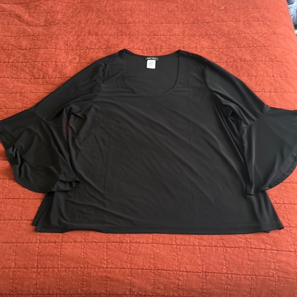 P2X Black Slinky Brand Blouse - Picture 1 of 4